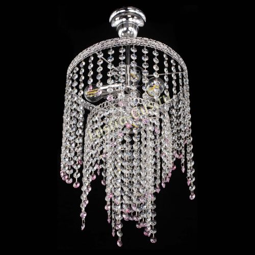 Люстра Токката Капель №3 розовая в Самаре Гусь Хрустальный