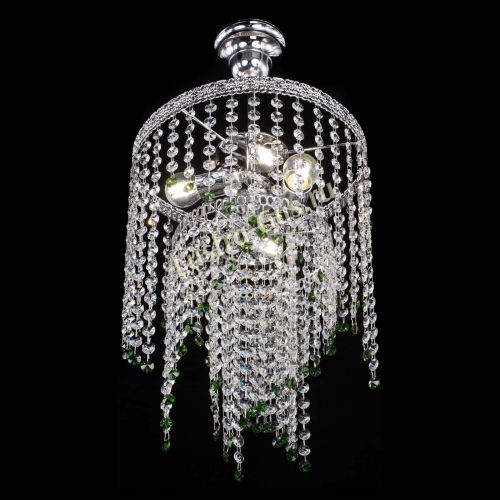 Люстра Токката Капель №3 зеленая в Самаре Гусь Хрустальный