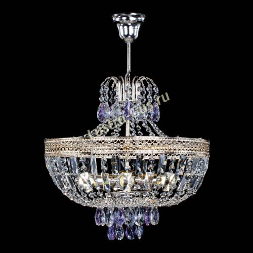 Люстра Венеция Астра №5 фиолетовая в Самаре Гусь Хрустальный