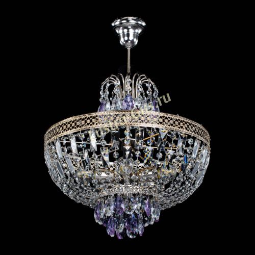 Люстра Венеция Астра №5 фиолетовая в Самаре Гусь Хрустальный