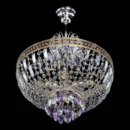 Люстра Венеция Астра №5 фиолетовая в Самаре Гусь Хрустальный