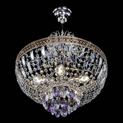 Люстра Венеция Астра №5 фиолетовая в Самаре Гусь Хрустальный