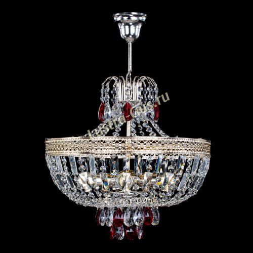 Люстра Венеция Астра №5 красная в Самаре Гусь Хрустальный