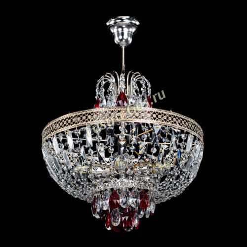 Люстра Венеция Астра №5 красная в Самаре Гусь Хрустальный