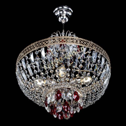 Люстра Венеция Астра №5 красная в Самаре Гусь Хрустальный
