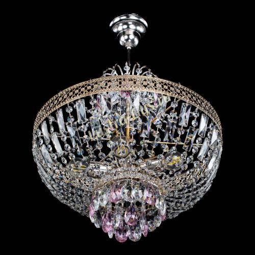 Люстра Венеция Астра №5 розовая в Самаре Гусь Хрустальный