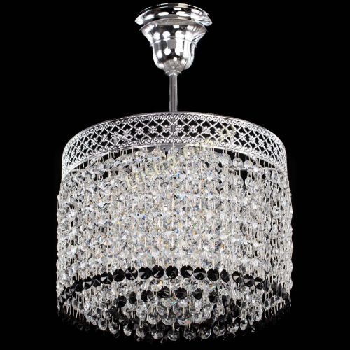 Люстра Венеция Капель №1 с подвесом Черная в Самаре Гусь Хрустальный