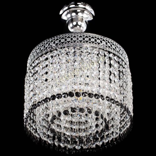 Люстра Венеция Капель №1 с подвесом Черная в Самаре Гусь Хрустальный