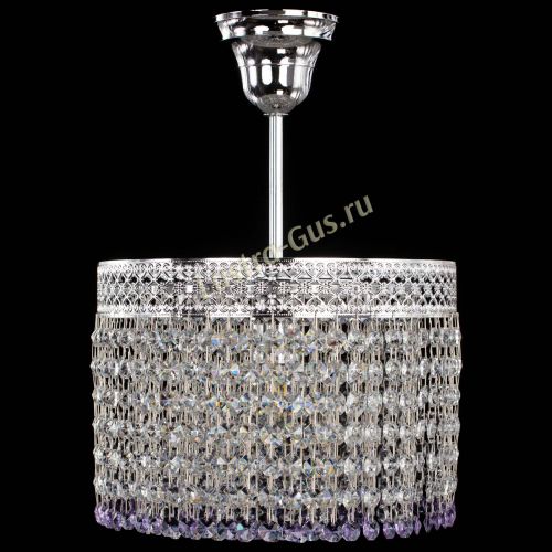 Люстра Венеция Капель №1 с подвесом Фиолетовая в Самаре Гусь Хрустальный