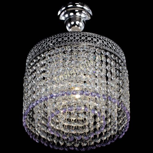 Люстра Венеция Капель №1 с подвесом Фиолетовая в Самаре Гусь Хрустальный