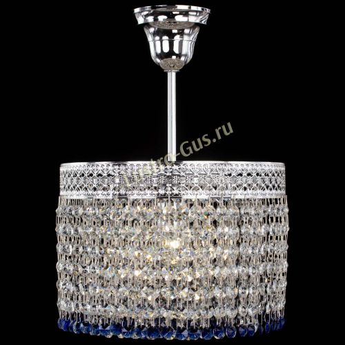 Люстра Венеция Капель №1 с подвесом Синяя в Самаре Гусь Хрустальный