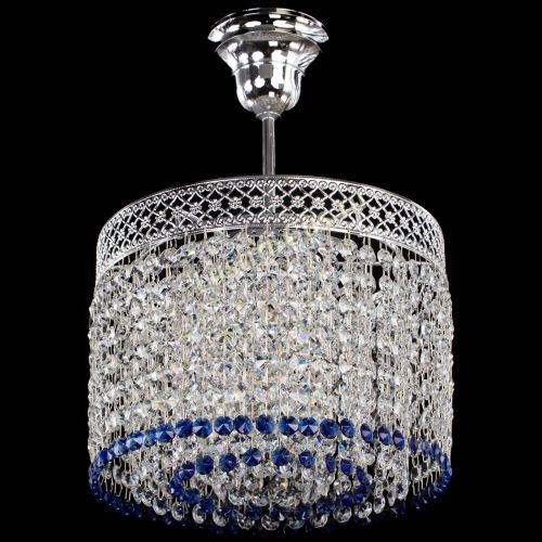 Люстра Венеция Капель №1 с подвесом Синяя в Самаре Гусь Хрустальный