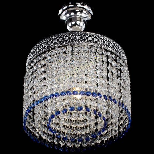 Люстра Венеция Капель №1 с подвесом Синяя в Самаре Гусь Хрустальный