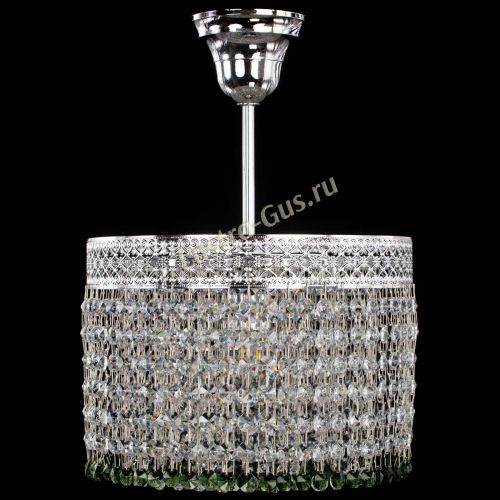 Люстра Венеция Капель №1 с подвесом Зеленая в Самаре Гусь Хрустальный
