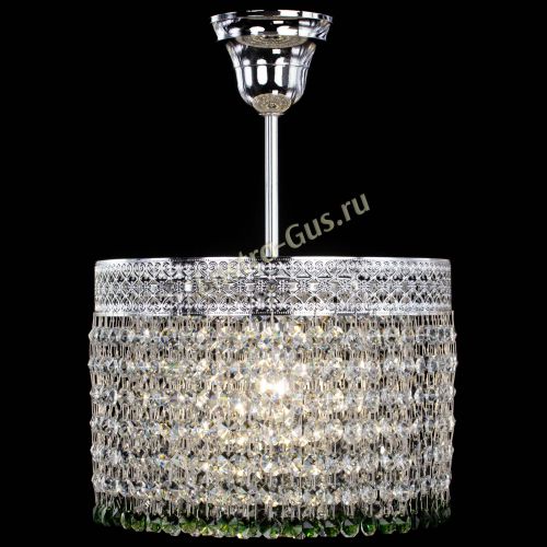 Люстра Венеция Капель №1 с подвесом Зеленая в Самаре Гусь Хрустальный