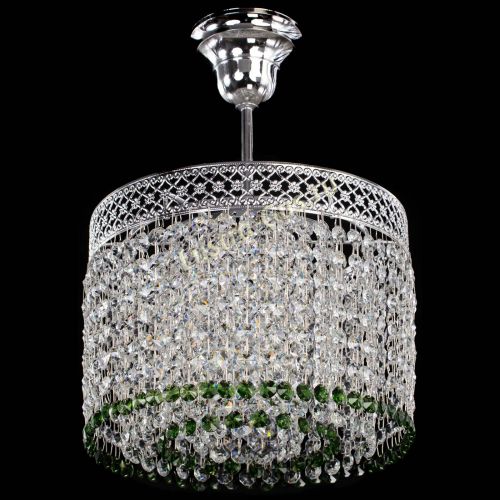 Люстра Венеция Капель №1 с подвесом Зеленая в Самаре Гусь Хрустальный