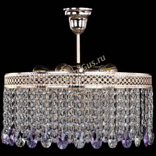 Люстра Венеция Капель журавлик фиолетовая в Самаре Гусь Хрустальный