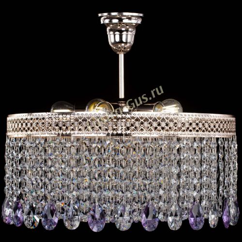 Люстра Венеция Капель журавлик фиолетовая в Самаре Гусь Хрустальный