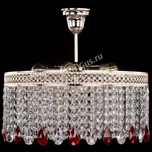 Люстра Венеция Капель журавлик красная в Самаре Гусь Хрустальный