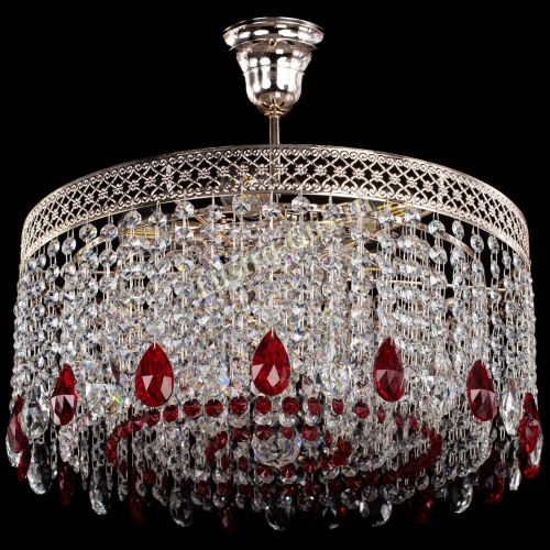 Люстра Венеция Капель журавлик красная в Самаре Гусь Хрустальный