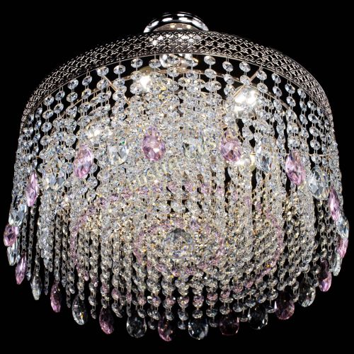 Люстра Венеция Капель журавлик розовая в Самаре Гусь Хрустальный