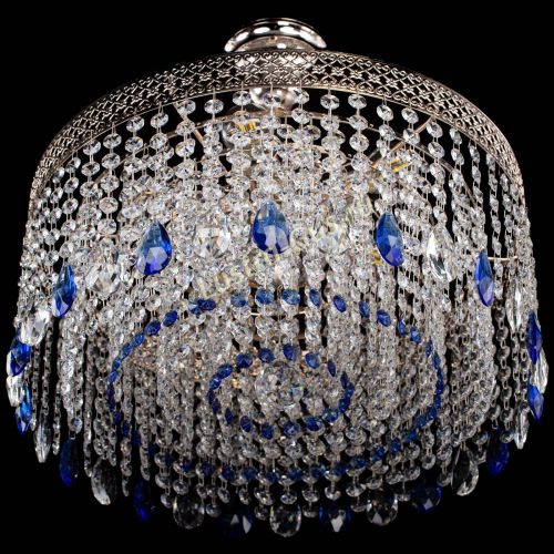 Люстра Венеция Капель журавлик синяя в Самаре Гусь Хрустальный