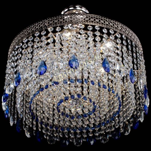 Люстра Венеция Капель журавлик синяя в Самаре Гусь Хрустальный