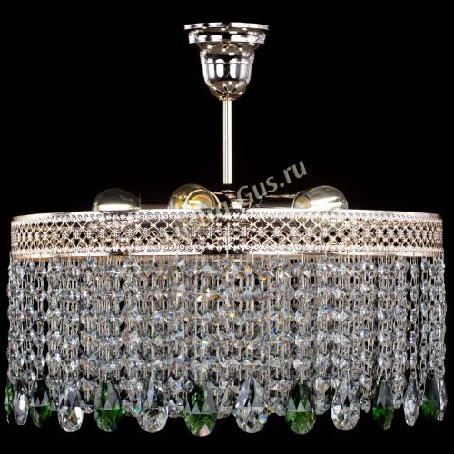 Люстра Венеция Капель журавлик зеленая в Самаре Гусь Хрустальный
