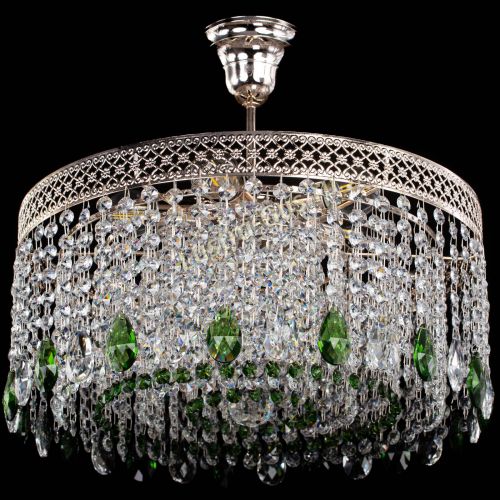 Люстра Венеция Капель журавлик зеленая в Самаре Гусь Хрустальный