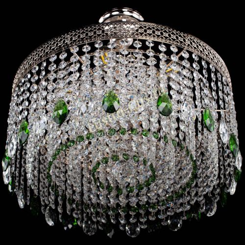 Люстра Венеция Капель журавлик зеленая в Самаре Гусь Хрустальный