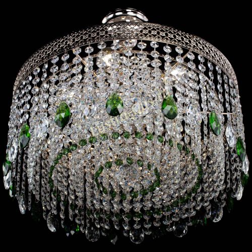 Люстра Венеция Капель журавлик зеленая в Самаре Гусь Хрустальный