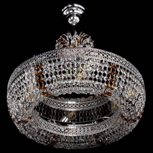 Люстра Венеция Кольцо с подвесом Чайная в Самаре Гусь Хрустальный