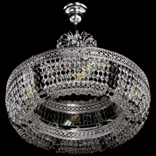 Люстра Венеция Кольцо с подвесом Черная в Самаре Гусь Хрустальный