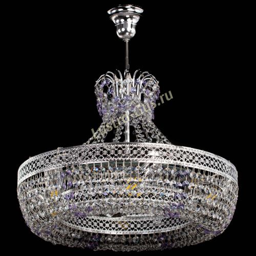 Люстра Венеция Кольцо с подвесом Фиолетовая в Самаре Гусь Хрустальный