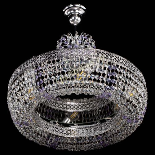 Люстра Венеция Кольцо с подвесом Фиолетовая в Самаре Гусь Хрустальный