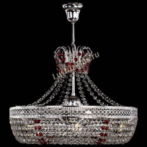 Люстра Венеция Кольцо с подвесом Красная в Самаре Гусь Хрустальный
