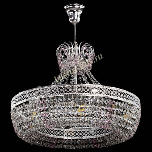 Люстра Венеция Кольцо с подвесом Розовая в Самаре Гусь Хрустальный