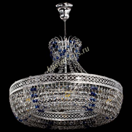 Люстра Венеция Кольцо с подвесом Синяя в Самаре Гусь Хрустальный