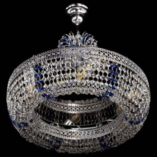 Люстра Венеция Кольцо с подвесом Синяя в Самаре Гусь Хрустальный