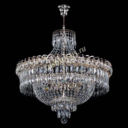 Люстра Водопад перо №8 с подвесом в Самаре Гусь Хрустальный