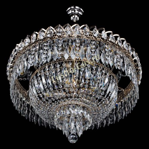 Люстра Водопад перо №8 с подвесом в Самаре Гусь Хрустальный