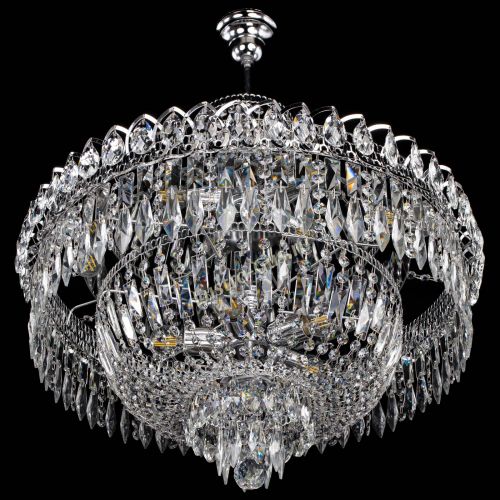 Люстра Водопад перо с подвесом в Самаре Гусь Хрустальный