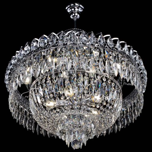 Люстра Водопад перо с подвесом в Самаре Гусь Хрустальный