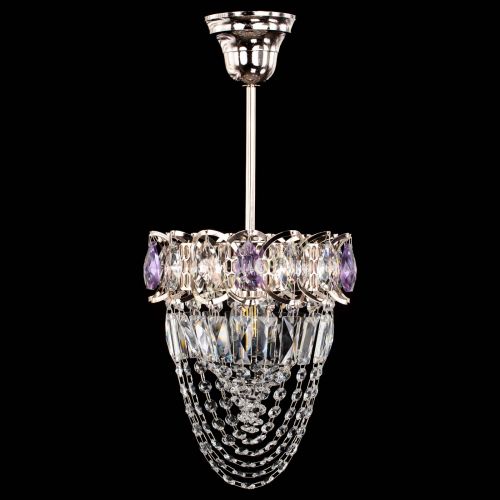 Люстра Водоворот №1 мини с подвесом фиолетовая в Самаре Гусь Хрустальный