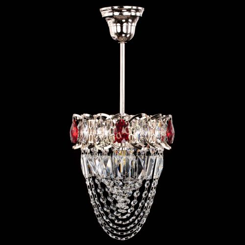 Люстра Водоворот №1 мини с подвесом красная в Самаре Гусь Хрустальный