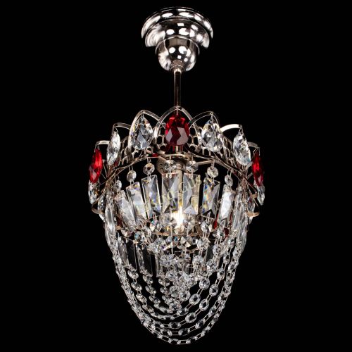 Люстра Водоворот №1 мини с подвесом красная в Самаре Гусь Хрустальный