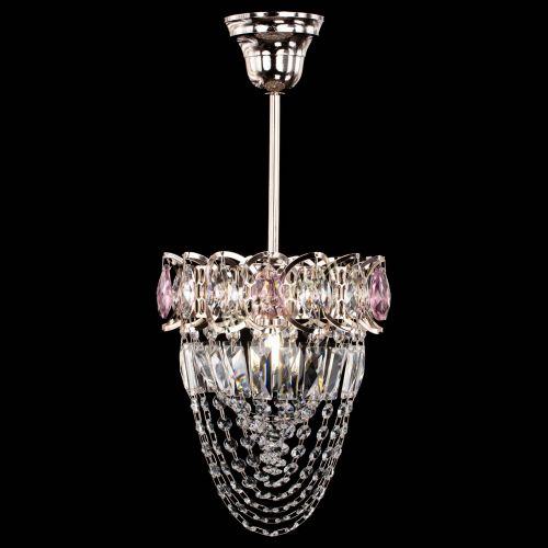 Люстра Водоворот №1 мини с подвесом розовая в Самаре Гусь Хрустальный