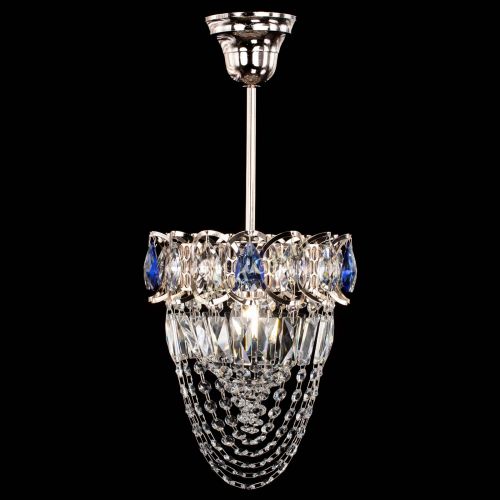 Люстра Водоворот №1 мини с подвесом синяя в Самаре Гусь Хрустальный