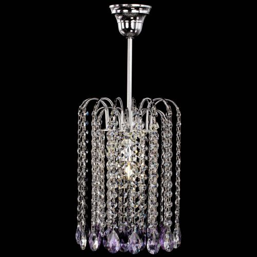 Люстра Зима капель журавлик фиолетовая в Самаре Гусь Хрустальный