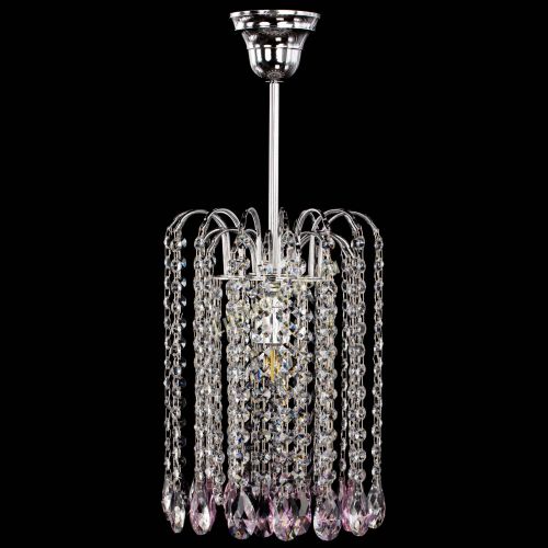 Люстра Зима капель журавлик розовая в Самаре Гусь Хрустальный